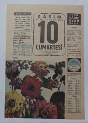 10 Kasım 1990 Takvim Yaprağı - Doğum Günü Hediyesi EFM(N)6762 - Gökçekoleksiyon