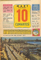 10 Mart 1984 Takvim Yaprağı - Doğum Günü Hediyesi EFMN15209 - Gökçekoleksiyon