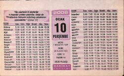 10 Ocak 2008 Takvim Yaprağı - Doğum Günü Hediyesi EFM(N)7476 - Gökçekoleksiyon