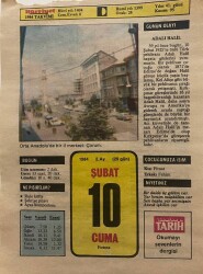 10 Şubat 1984 Takvim Yaprağı - Doğum Günü Hediyesi EFM(N)7788 - Gökçekoleksiyon