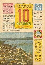 10 Temmuz 1989 Takvim Yaprağı - Doğum Günü Hediyesi EFMN13896 - Gökçekoleksiyon
