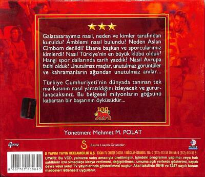 100 Yıllık Sevda Galatasaray VCD (108.5) VCD24897 - 4