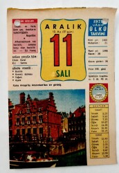 11 Aralık 1979 Takvim Yaprağı - Doğum Günü Hediyesi EFM(N)6537 - Gökçekoleksiyon