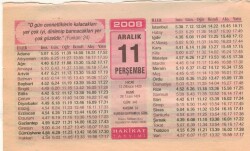 11 Aralık 2008 Takvim Yaprağı EFM(N)4446 - 1