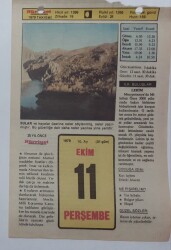 11 Ekim 1979 Takvim Yaprağı - Doğum Günü Hediyesi EFM(N)7361 - Gökçekoleksiyon