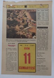 11 Ekim 1980 Takvim Yaprağı - Doğum Günü Hediyesi EFM(N)7077 - Gökçekoleksiyon