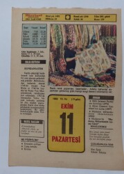 11 Ekim 1982 Takvim Yaprağı - Doğum Günü Hediyesi EFM(N)7268 - Gökçekoleksiyon