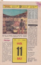 11 Eylül 1979 Takvim Yaprağı -Doğum Günü Hediyesi EFM(N)6352 - Gökçekoleksiyon