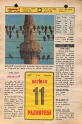 11 Haziran 1979 Takvim Yaprağı - Doğum Günü Hediyesi EFMN14461 - Gökçekoleksiyon
