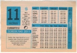 11 Haziran 2011 Takvim Yaprağı EFM(N)1207 - 3