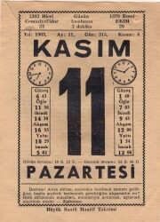 11 Kasım 1963 Takvim Yaprağı EFM(N)3671 - 2