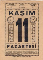 11 Kasım 1963 Takvim Yaprağı EFM(N)3671 - 1
