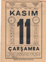 11 Kasım 1964 Takvim Yaprağı EFM(N)3673 - 3