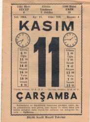 11 Kasım 1964 Takvim Yaprağı EFM(N)3673 - 2