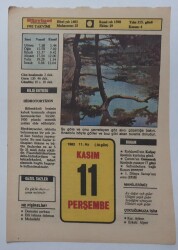 11 Kasım 1982 Takvim Yaprağı - Doğum Günü Hediyesi EFM(N)7347 - Gökçekoleksiyon
