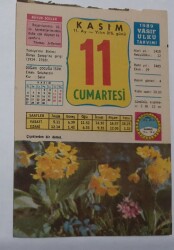 11 Kasım 1989 Takvim Yaprağı - Doğum Günü Hediyesi EFM(N)6594 - Gökçekoleksiyon