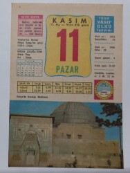 11 Kasım 1990 Takvim Yaprağı - Doğum Günü Hediyesi EFM(N)6766 - Gökçekoleksiyon