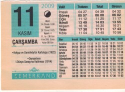 11 Kasım 2009 Takvim Yaprağı EFM(N)3835 - 1