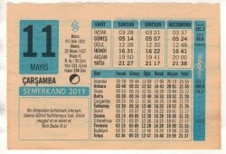 11 Mayıs 2011 Takvim Yaprağı EFM(N)1176 - 4