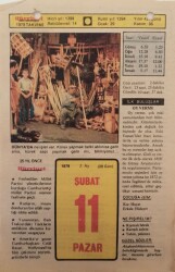 11 Şubat 1979 Takvim Yaprağı - Doğum Günü Hediyesi EFM(N)7599 - Gökçekoleksiyon