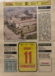 11 Şubat 1984 Takvim Yaprağı - Doğum Günü Hediyesi EFM(N)7789 - Gökçekoleksiyon