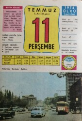 11 Temmuz 1974 Takvim Yaprağı - Doğum Günü Hediyesi EFM(N)9418 - Gökçekoleksiyon