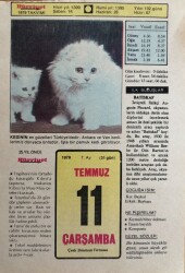 11 Temmuz 1979 Takvim Yaprağı - Doğum Günü Hediyesi EFM(N)9359 - Gökçekoleksiyon