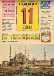 11 Temmuz 1980 Takvim Yaprağı - Doğum Günü Hediyesi EFMN15678 - Gökçekoleksiyon