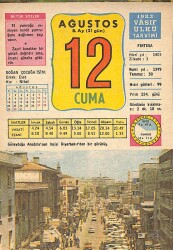 12 Ağustos 1983 Takvim Yaprağı - Doğum Günü Hediyesi EFM(N)9068 - Gökçekoleksiyon