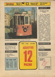 12 Ağustos 1984 Takvim Yaprağı - Doğum Günü Hediyesi EFM(N)9597 - Gökçekoleksiyon