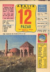 12 Aralık 1982 Takvim Yaprağı - Doğum Günü Hediyesi EFMN13612 - Gökçekoleksiyon