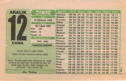 12 Aralık 2008 Takvim Yaprağı EFM(N)4355 - 2