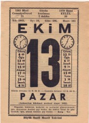 12 Ekim 1963 Takvim Yaprağı EFM(N)3540 - 3