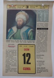 12 Ekim 1979 Takvim Yaprağı - Doğum Günü Hediyesi EFM(N)7362 - Gökçekoleksiyon