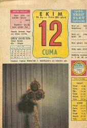 12 Ekim 1990 Takvim Yaprağı - Doğum Günü Hediyesi EFM(N)12459 - Gökçekoleksiyon