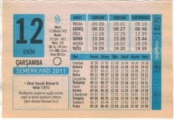 12 Ekim 2011 Takvim Yaprağı EFM(N)1330 - 2