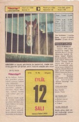 12 Eylül 1978 Takvim Yaprağı -Doğum Günü Hediyesi EFM(N)6264 - Gökçekoleksiyon