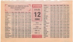 12 Eylül 2008 Takvim Yaprağı EFM(N)2712 - 1