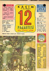12 Kasım 1979 Takvim Yaprağı - Doğum Günü Hediyesi EFM(N)11668 - Gökçekoleksiyon