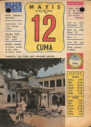 12 Mayıs 1972 Takvim Yaprağı - Doğum Günü Hediyesi EFM(N)12245 - Gökçekoleksiyon