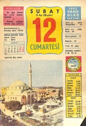 12 Şubat 1983 Takvim Yaprağı - Doğum Günü Hediyesi EFMN15067 - Gökçekoleksiyon