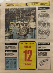 12 Şubat 1984 Takvim Yaprağı - Doğum Günü Hediyesi EFM(N)7790 - Gökçekoleksiyon