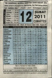 12 Şubat 2011 Takvim Yaprağı - Doğum Günü Hediyesi EFM(N)7565 - Gökçekoleksiyon