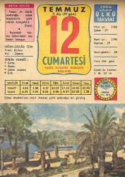 12 Temmuz 1980 Takvim Yaprağı - Doğum Günü Hediyesi EFMN15677 - Gökçekoleksiyon