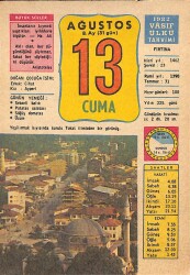 13 Ağustos 1982 Takvim Yaprağı - Doğum Günü Hediyesi EFM(N)9222 - Gökçekoleksiyon