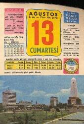 13 Ağustos 1988 Takvim Yaprağı - Doğum Günü Hediyesi EFM(N)9477 - Gökçekoleksiyon