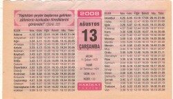 13 Ağustos 2008 Takvim Yaprağı EFM(N)2363 - 2