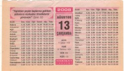13 Ağustos 2008 Takvim Yaprağı EFM(N)2363 - 1