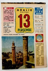 13 Aralık 1979 Takvim Yaprağı - Doğum Günü Hediyesi EFM(N)6539 - Gökçekoleksiyon