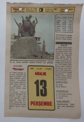 13 Aralık 1979 Takvim Yaprağı - Doğum Günü Hediyesi EFM(N)7424 - Gökçekoleksiyon